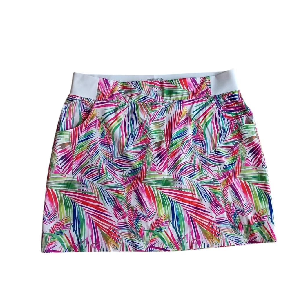Reel Legends Multi Colored Athletic Pickleball Tennis Skort SZ Large P